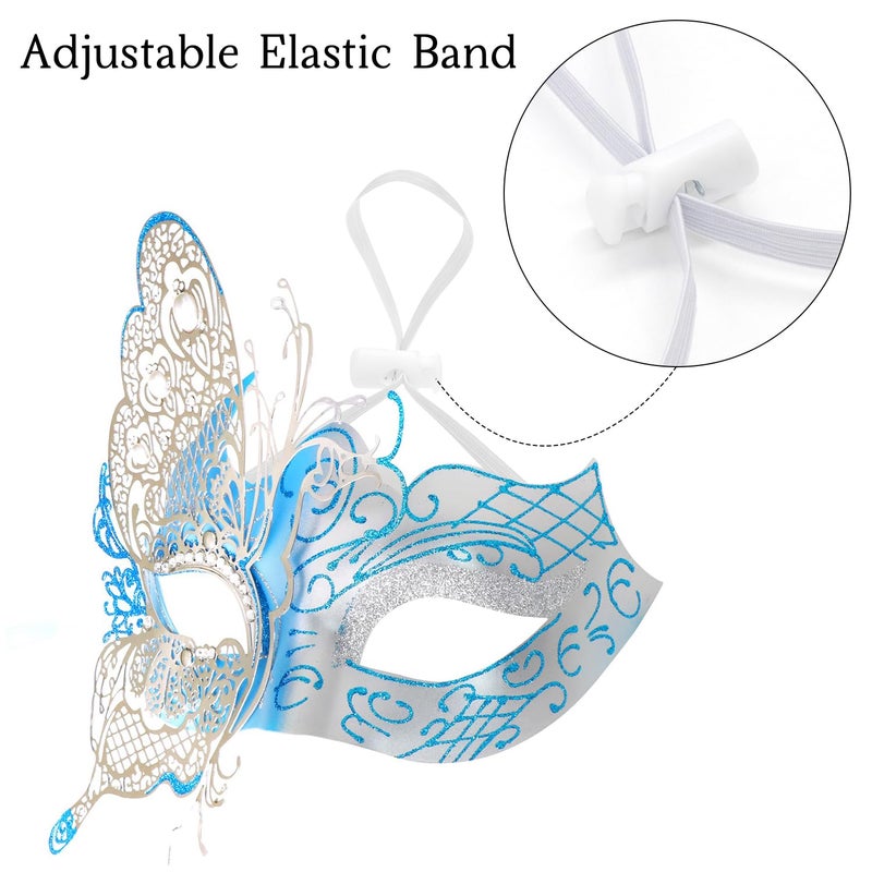 Coddsmz Mysterious Venetian Butterfly Shiny Butterfly Lady Masquerade Halloween Mardi Gras Party Mask - Image 5